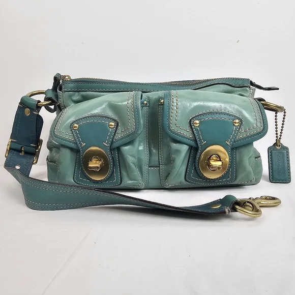 バッグ coach 65th anniversary legacy green mini Vintage Y2K COACH Legacy 65th anniversary Ali Leather